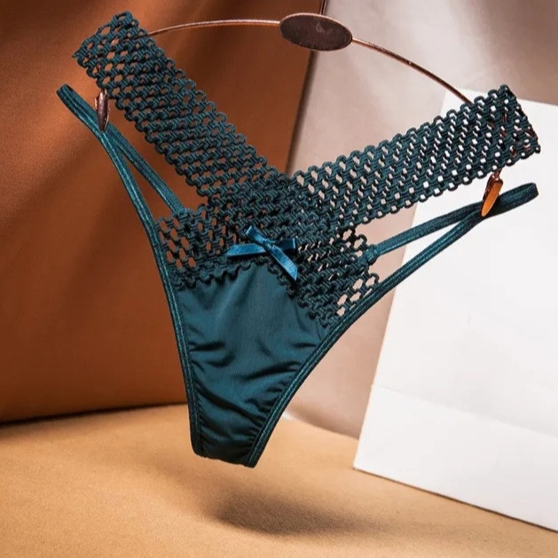 Еротичні трусики жіночі універсальний зелений Київ - фото 1