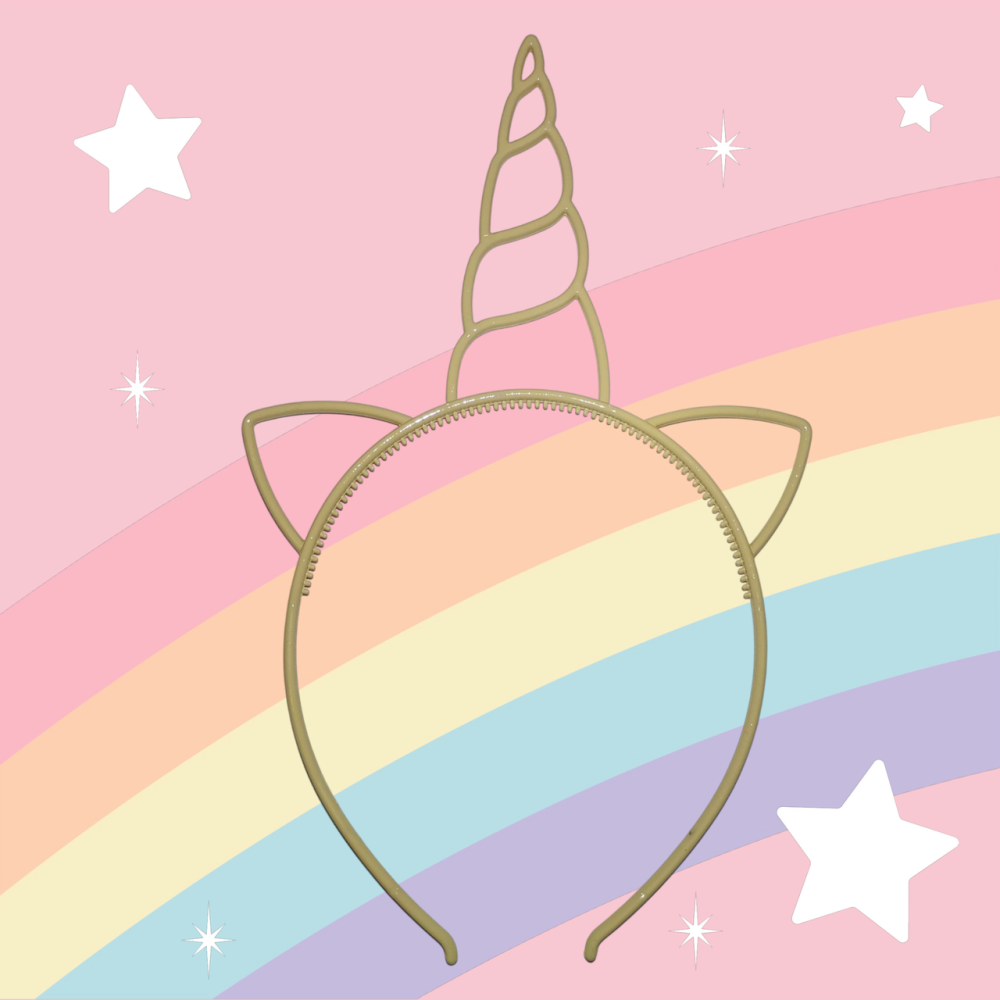 Детский обруч Единорог с ушками 22 на 14 см желтый Киев - изображение 1