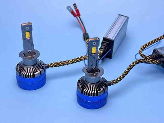Комплект LED ламп H1 K68 (120W) с пультом — 3 цвета (3000K/4300K/6000K) + Стробоскоп Харьков