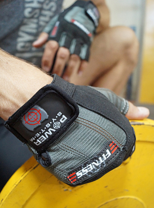 Рукавички для фітнесу Power System PS-2300 Fitness Grey/Black L Каменское - изображение 9