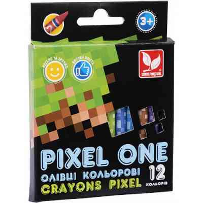Карандаши цветные Школярик Crayons Pixel One 12 цветов (316121007-UA) Винница