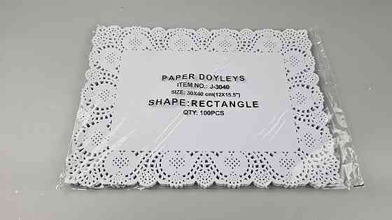 Салфетки ажурные  прямоугольные 30х40 (100шт) белая (1 пачка) Харьков