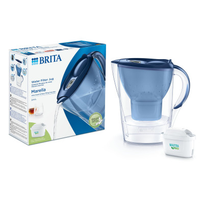 Фильтр-кувшин Brita Marella Memo MXPro 2.4л (1.4л води) з фільтр-картриджем, синій (1052799) Винница - изображение 6