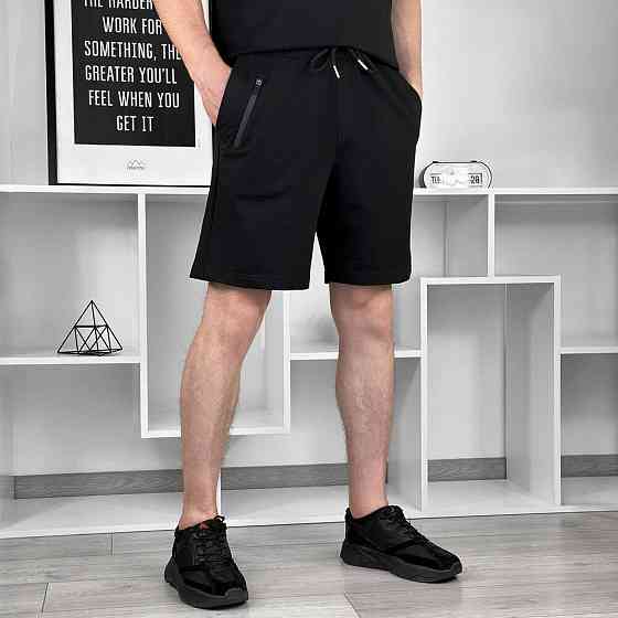 Мужские летние черные шорты Pobedov Griz Киев