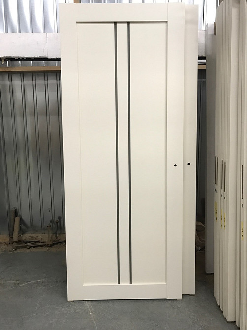 Двери экошпон, Полотно, серия TETRA  , Модель Т-02 (сатин) Цвет: Крем мат. (НОВИНКА) Крем мат. Сатин. Киев - изображение 3