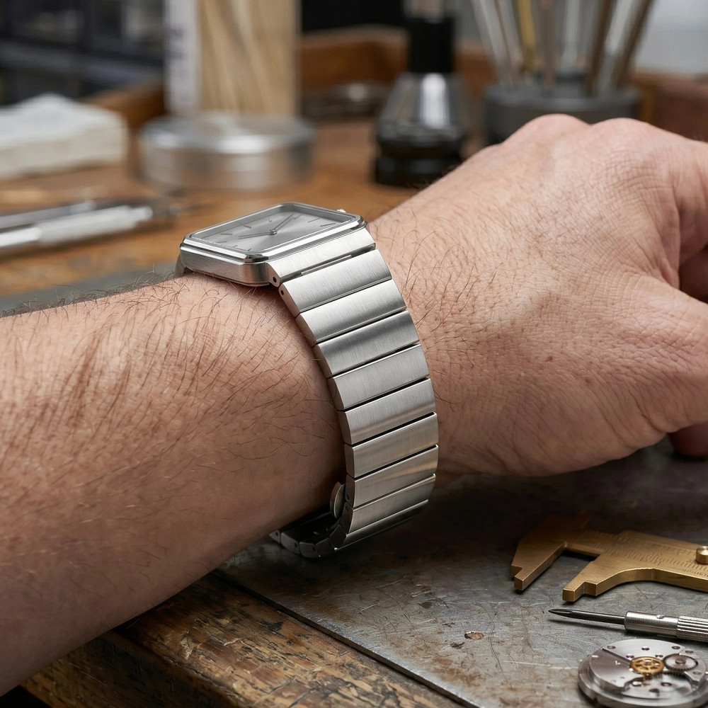 Ремешок металлический для часов Besta Centurion Silver (20 мм) Серебристый Киев - изображение 11