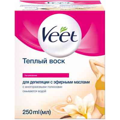 Віск для депіляції Veet теплий з ефірними оліями 250 мл (5003267101058) Вінниця