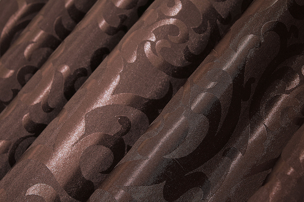 Комплект готових штор VR-Textil Жакард Вензель № 092ш Коричневий 150х290 см 2 шт (33-0083) Київ - фото 8