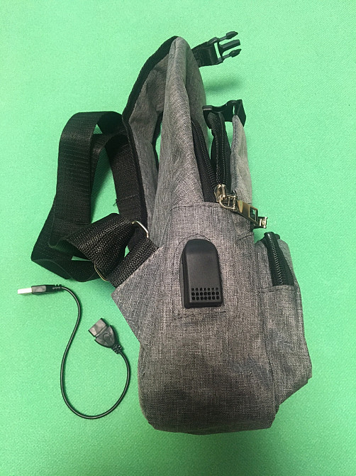 Чоловіча сумка через плече сіра- розмір сумки 30*20см, 4 кишені, з USD шнуром в комплекті Київ - фото 2