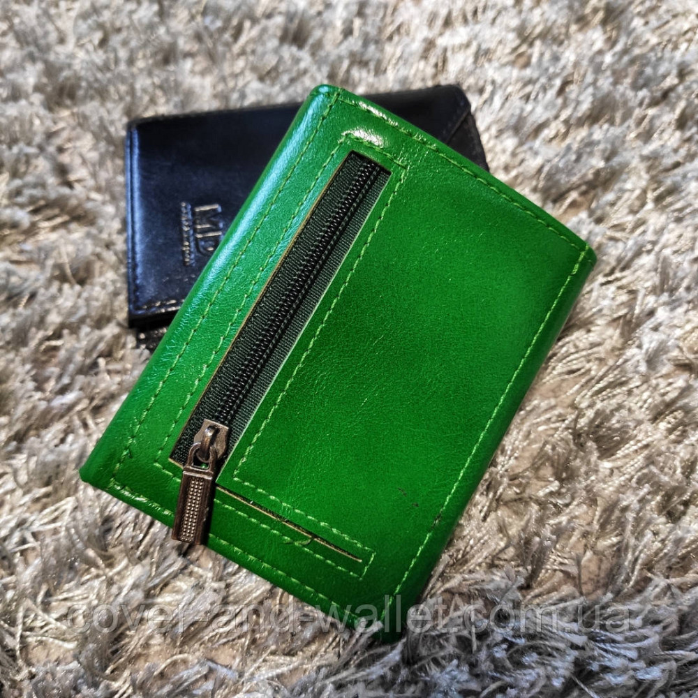 Стильный маленький женский кошелёк зеленого цвета MD 610 Киев - изображение 8