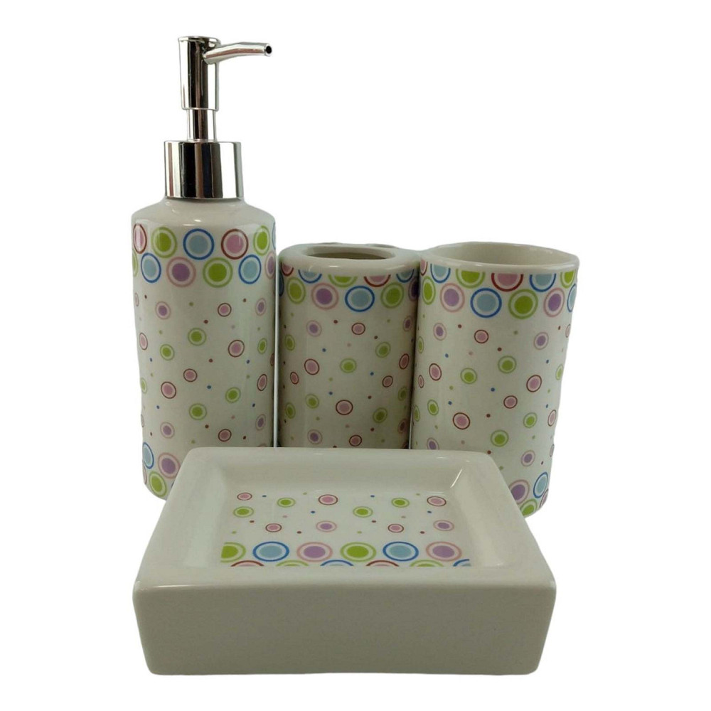Набор для ванной дозатор, мыльница и подставки Радужные шары Киев - изображение 1