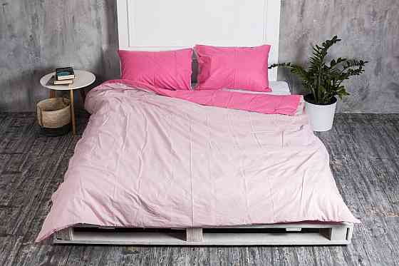 Ecotton Комплект постілі Ecotton двоспальний Євро Підковдра та 2 наволочки Фуксія двосторонній Коломия