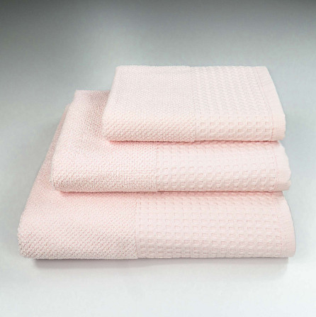 Комплект махровых полотенец Вафельный Бордюр 3шт GM Textile 40х70см, 50х90см, 70х140см 500г/м2 (Свет Сумы - изображение 1