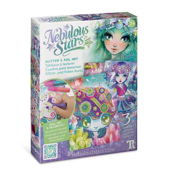 Набір для творчості Зоряні блискітки та фольга Nebulous Stars 11011, 3 шаблони Вінниця