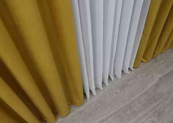 Шторная ткань нубук однотонный, Турция, цвет темно-золотистый 1521ш Киев