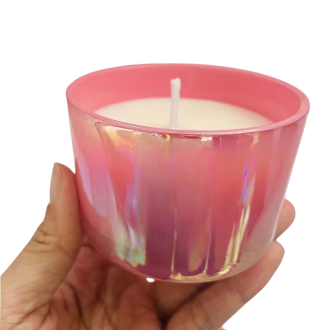 Свічка в чаші ручної роботи у рожевому кольорі Кам'янець-Подільський - фото 1