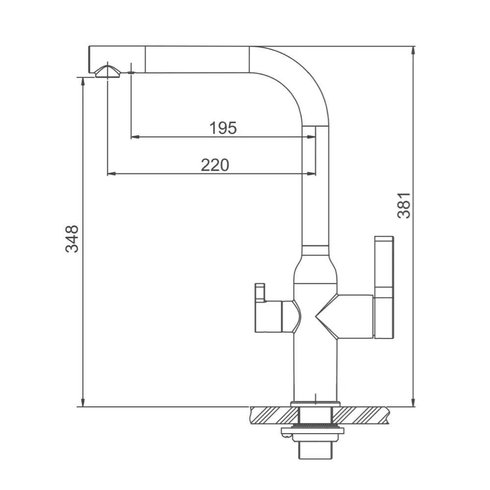 Смеситель для кухни с подключением к фильтру GAPPO G4399-4 сатин Киев - изображение 7