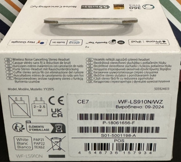 Навушники Sony Linkbuds Fit White (WF-LS910N) Киев - изображение 3