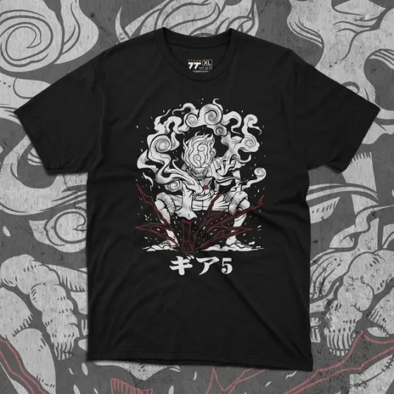 Футболка для підлітка хлопчика з принтом Ван Пис Луффі Гір 5 Розмір 160 Anime11013 Дніпро