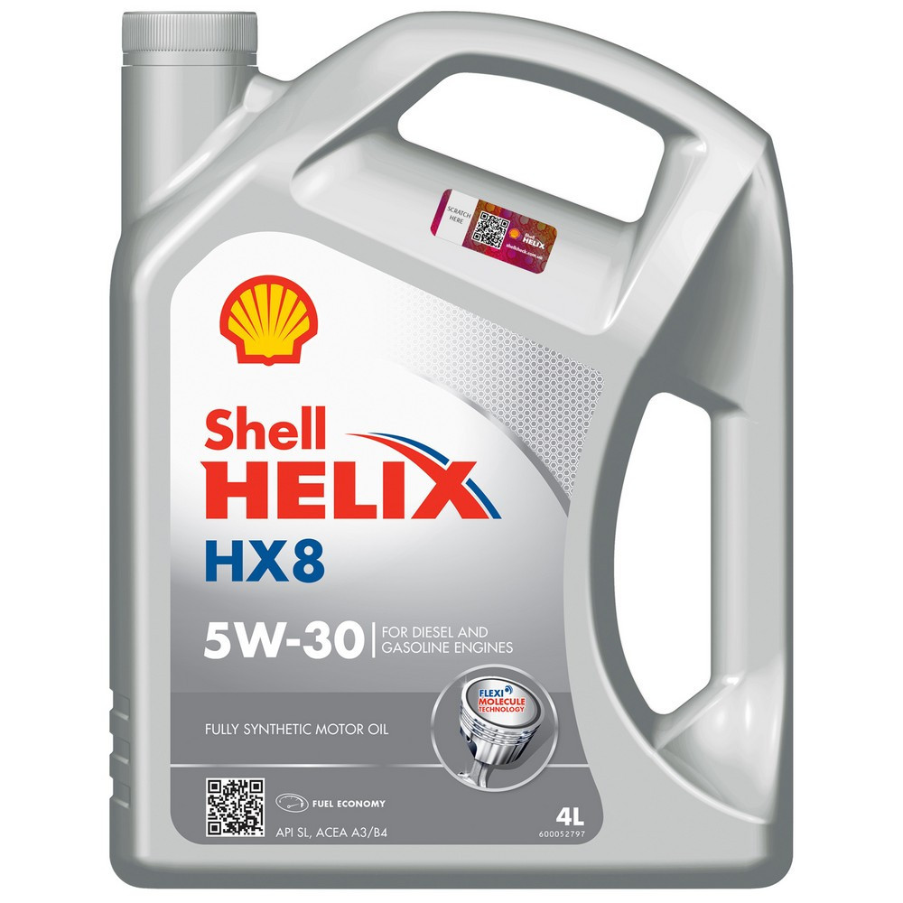 Shell Helix HX8 5W-30 (2025) — Преміум синтетична моторна олива 4л для сучасних авто, максимальний захист двигуна та економія паль Ковель - фото 1