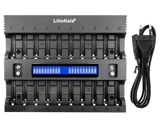 Зарядка на 20 акумуляторів AA AAA HR9V 1.2В/9В NiMH LiitoKala Lii-ND20 Київ