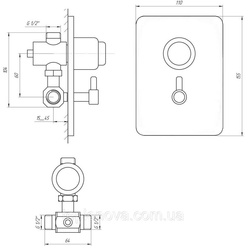 Змішувач-дозатор для душу TREMOLADA ТREMO-467MIXRG Чернівці - фото 5