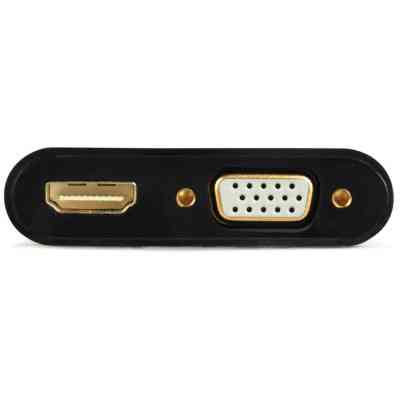Перехідник Cablexpert HDMI to HDMI/VGA+audio 3.5mm (A-HDMIM-HDMIFVGAF-01) Вінниця