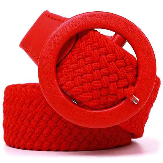 Красивый женский текстильный ремень Красный (Vintage) Киев