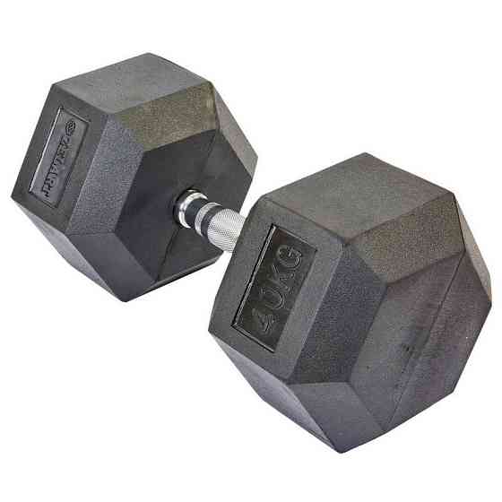 Гантель 40 кг цільна шестигранна гексагональна Zelart Київ