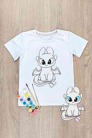 Футболка-раскраска детская Дневная Фурия, Крохатушка одяг Киев