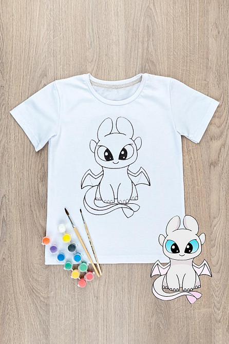 Футболка-розмальовка дитяча Денна Фурія, Крохатушка- Одяг Київ - фото 1