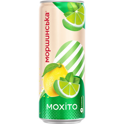 Напій Моршинська соковмісний Лимонада зі смаком Мохіто 0.33 л (4820017003049) Вінниця - фото 1