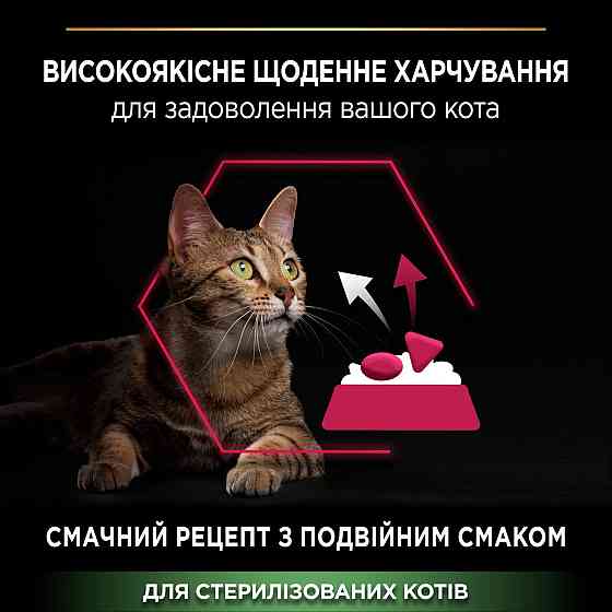 Сухий корм PRO PLAN Sterilised Adult 1+ Savoury Duo для дорослих стерилізованих котів, з качкою та печінкою, 10 кг Київ