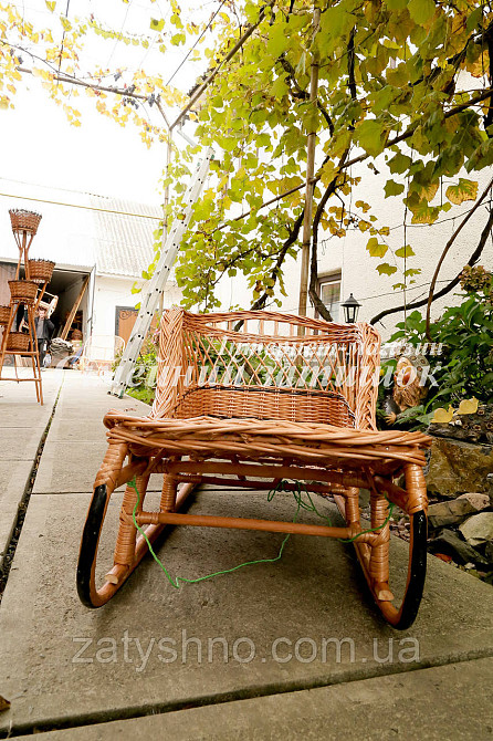 Санки плетеные кофейные из лозы Киев - изображение 5