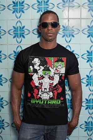 Футболка з аніме принтом Гйутаро Дакі Демон Кіллер оверсайз (S/M/L) Чорний AnimeJ0200 Дніпро