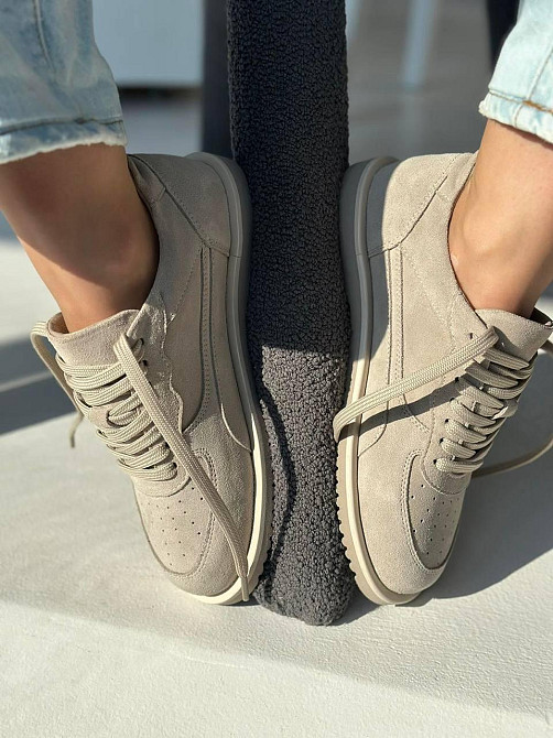 Olli Кеды женские OLLI кофе натуральная замша размер 36-40 (K-7-0079) Коломия - фото 7