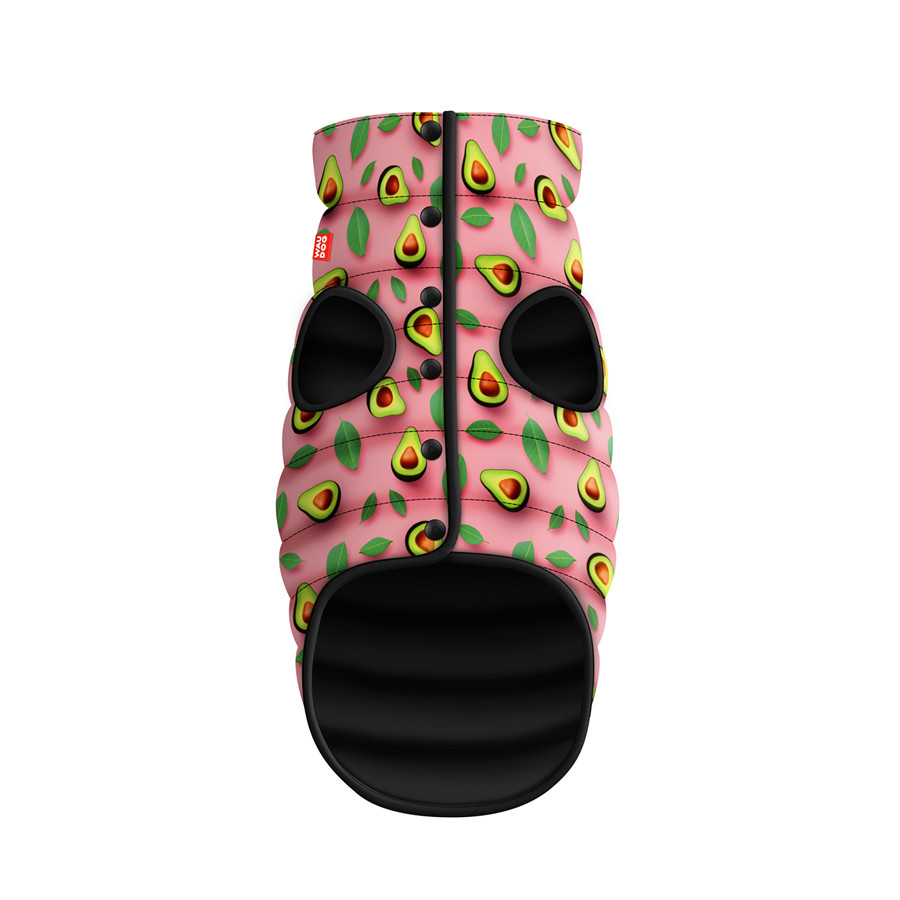 Курточка для собак WAUDOG Clothes малюнок "Авокадо на рожевому", S30, В 58-62 см, С 42-46 см Коломыя - изображение 1