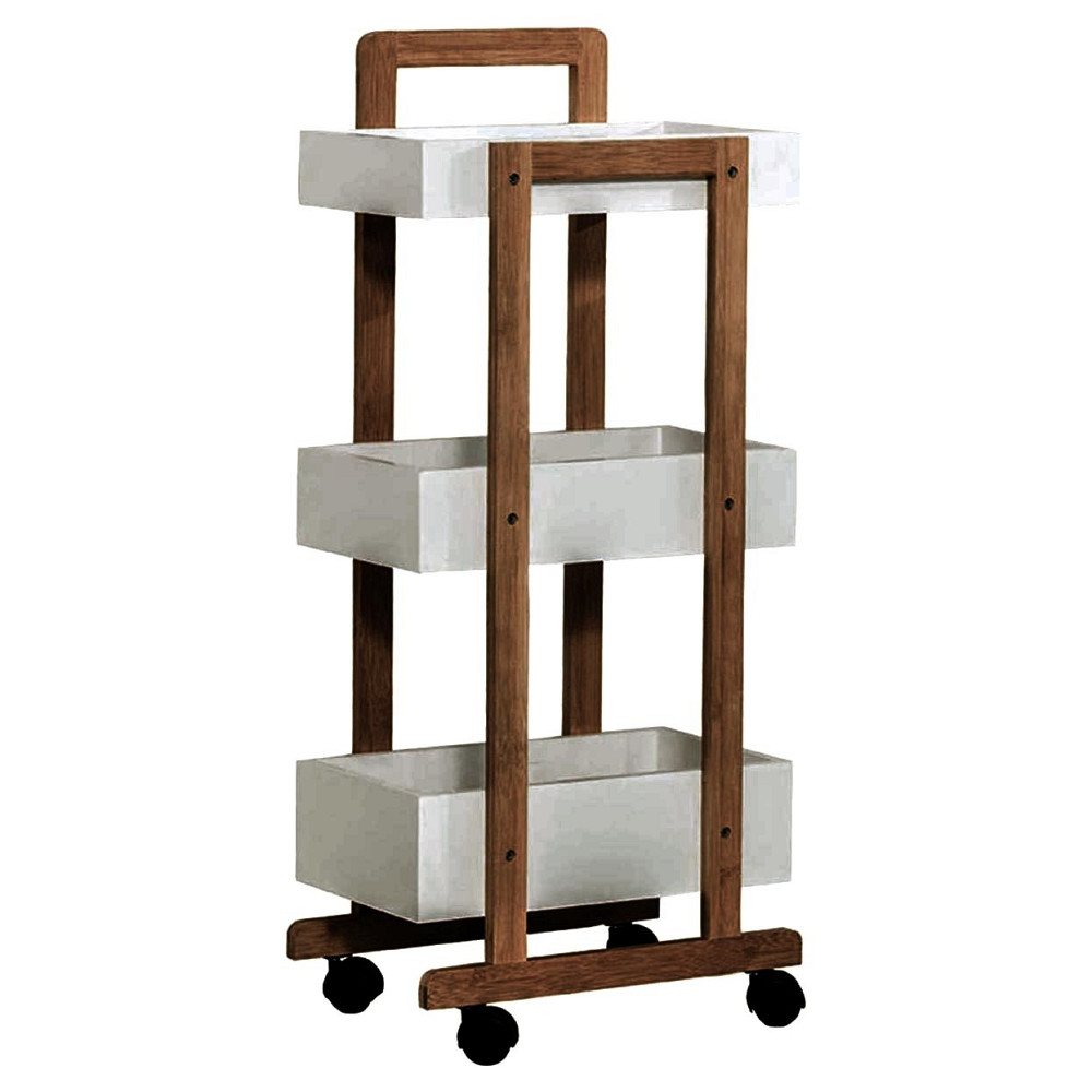 Етажерка для ванної на коліщатах "Харпер" кориця-зефір Миколаїв - фото 1