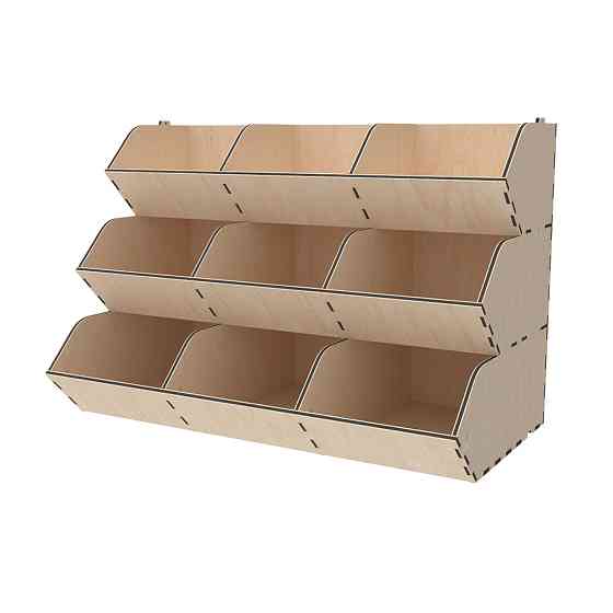 Диспенсер EKOSTAR из фанеры 9 ячеек 440х250х300 Киев