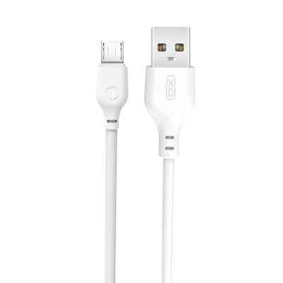 Дата кабель USB 2.0 AM to Micro 5P 2.0m 2.1A white XO (NB103-M2-WH) Винница