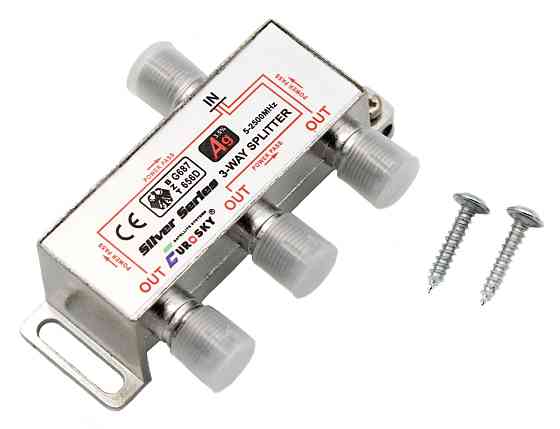 Сплиттер Eurosky Splitter 1/3-way Power Pass EUROSKY (с пропуском питания) Днепр