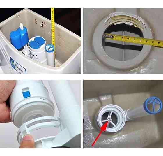 Комплект в сборе к бачку унитаза,сливной клапан,клапан заполнения, низ (315083958) Киев