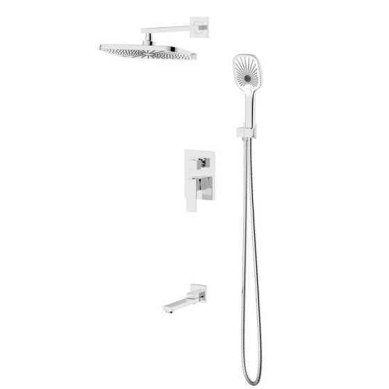 Душова система з виливом Qtap Gemini прихованого монтажу на три споживачі QTGEM114CRM45702 Chrome Київ