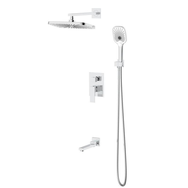 Душова система з виливом Qtap Gemini прихованого монтажу на три споживачі QTGEM114CRM45702 Chrome Київ - фото 2