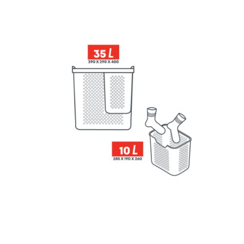 Кошик для білизни 35л з органайзером сірий мат Simple Алеана Житомир - изображение 3