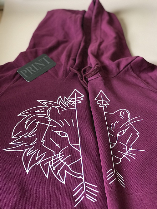 Парні толстовки з Левом і Левицею з капюшоном і кишенькою для хлопця та дівчини Чернівці - фото 3