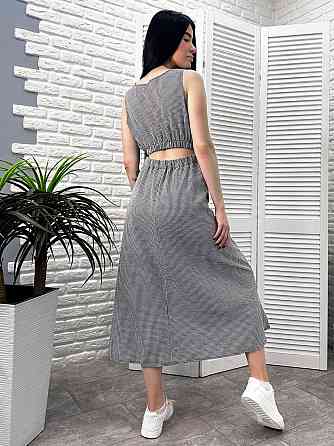 Довга літня сукня "Айріс" оптом | Норма и батал | Розпродаж моделі Чорний, 50-52 Київ