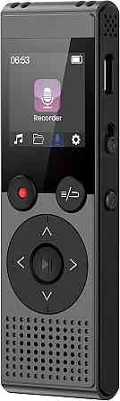 Диктофон QIUOIO V12 128GB голосовая активация 1536 Кбит/с перезаряжаемое устройство записи с USB-C для лекций встреч интервью Днепр