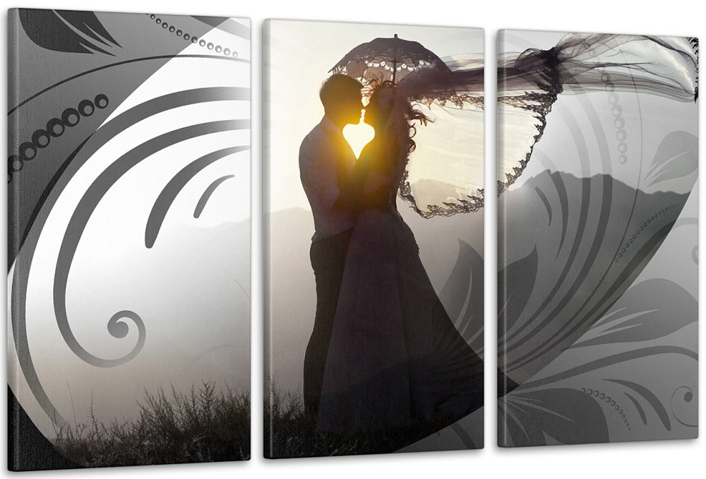 Модульная картина Абстракция Влюбленные Аrt-146_3А 70x130 см Киев - изображение 1