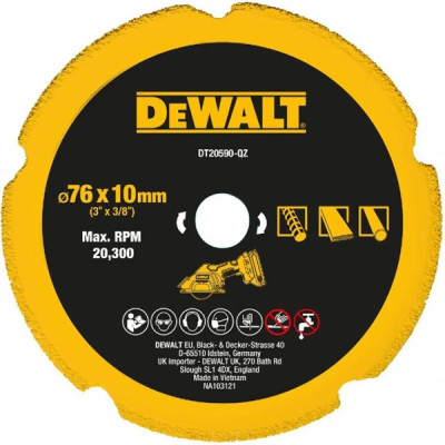 Диск пильний DeWALT універсальний 76 х 9,5 мм, 5z, FTG, 20 градусів (DT20590) Вінниця - фото 1